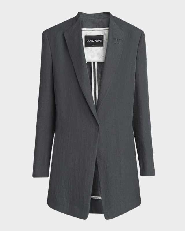 Linen Single-Breasted Blazer